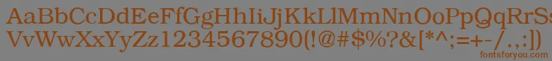 B791RomanRegular Font – Brown Fonts on Gray Background