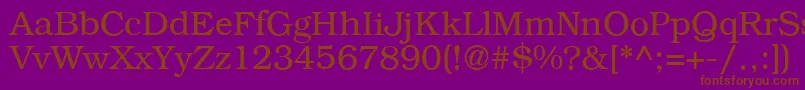 B791RomanRegular Font – Brown Fonts on Purple Background