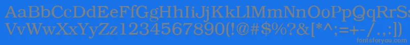 B791RomanRegular Font – Gray Fonts on Blue Background