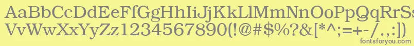 B791RomanRegular Font – Gray Fonts on Yellow Background