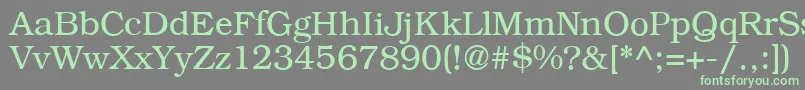 B791RomanRegular Font – Green Fonts on Gray Background