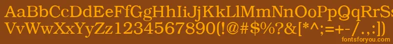 B791RomanRegular Font – Orange Fonts on Brown Background