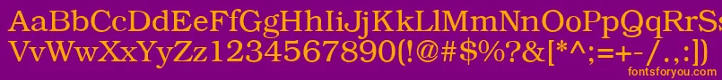 B791RomanRegular Font – Orange Fonts on Purple Background