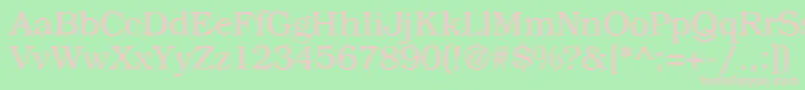 B791RomanRegular Font – Pink Fonts on Green Background