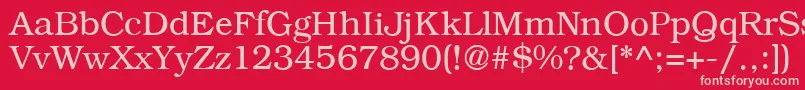 B791RomanRegular Font – Pink Fonts on Red Background