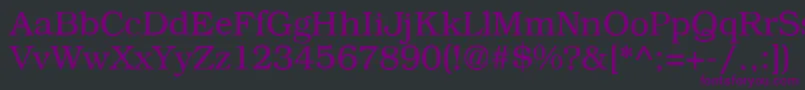 B791RomanRegular Font – Purple Fonts on Black Background