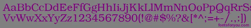 B791RomanRegular Font – Purple Fonts on Gray Background