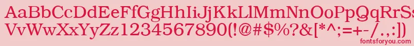B791RomanRegular Font – Red Fonts on Pink Background
