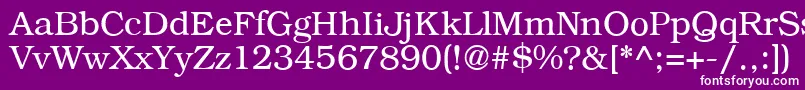 B791RomanRegular Font – White Fonts on Purple Background