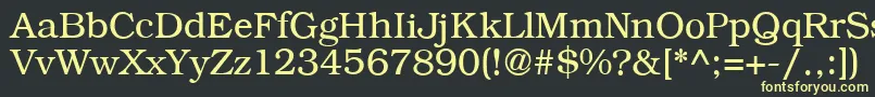 B791RomanRegular Font – Yellow Fonts on Black Background