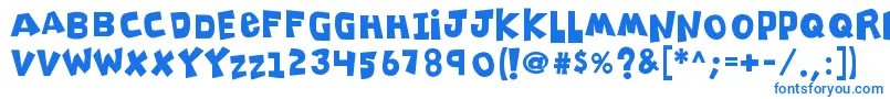 K26clippitysnippity Font – Blue Fonts on White Background