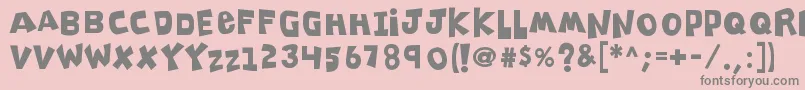 K26clippitysnippity Font – Gray Fonts on Pink Background