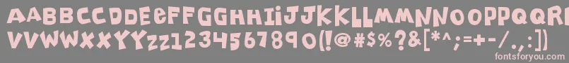 K26clippitysnippity Font – Pink Fonts on Gray Background