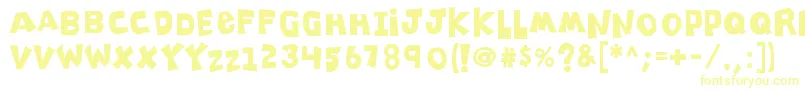 K26clippitysnippity Font – Yellow Fonts on White Background