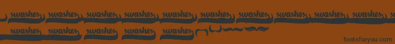 VelvetHeartSwashes Font – Black Fonts on Brown Background