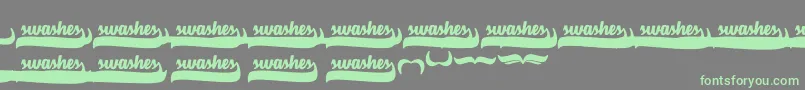 VelvetHeartSwashes Font – Green Fonts on Gray Background