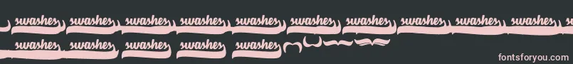 VelvetHeartSwashes Font – Pink Fonts on Black Background