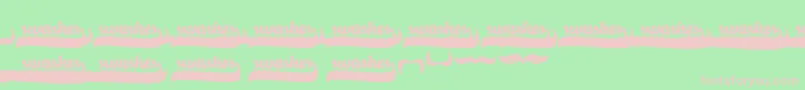 Fonte VelvetHeartSwashes – fontes rosa em um fundo verde