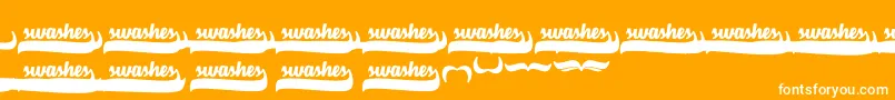 VelvetHeartSwashes Font – White Fonts on Orange Background