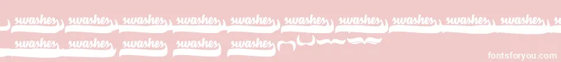 Шрифт VelvetHeartSwashes – белые шрифты на розовом фоне