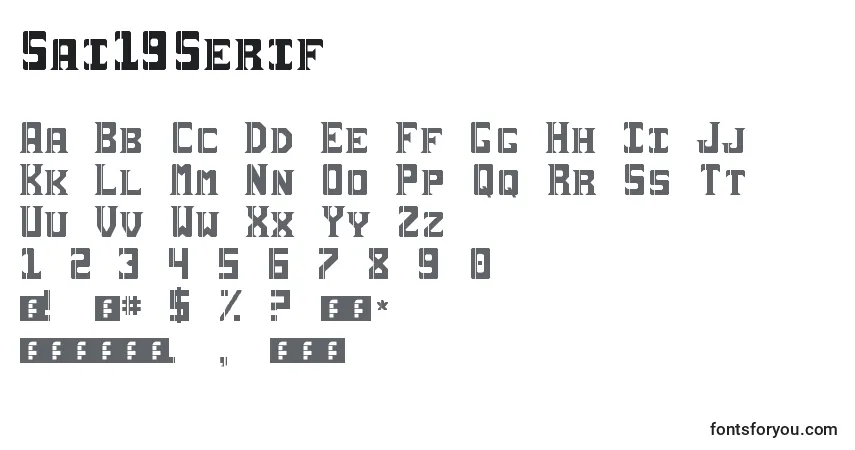 Шрифт Sai19Serif – алфавит, цифры, специальные символы