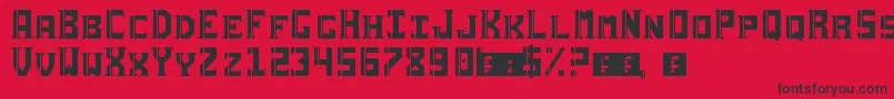 フォントSai19Serif – 赤い背景に黒い文字