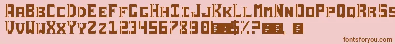 Fonte Sai19Serif – fontes marrons em um fundo rosa