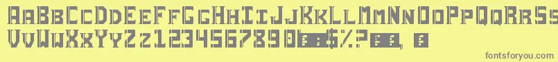 Sai19Serif Font – Gray Fonts on Yellow Background