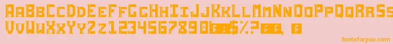 Sai19Serif Font – Orange Fonts on Pink Background