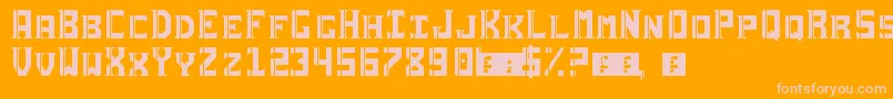 Sai19Serif Font – Pink Fonts on Orange Background