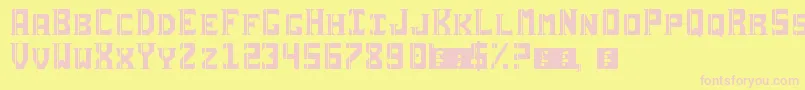 Sai19Serif Font – Pink Fonts on Yellow Background