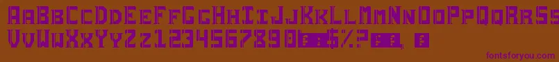 Sai19Serif Font – Purple Fonts on Brown Background