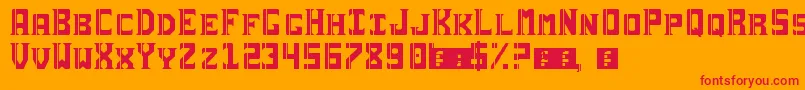 Police Sai19Serif – polices rouges sur fond orange