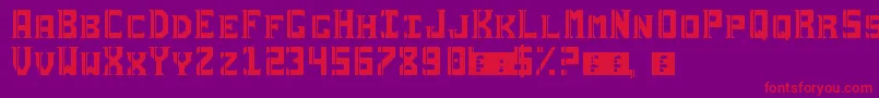 Sai19Serif Font – Red Fonts on Purple Background