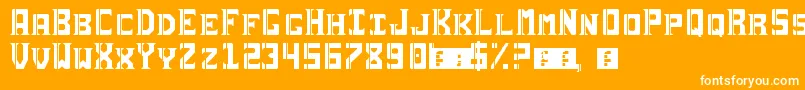 Шрифт Sai19Serif – белые шрифты на оранжевом фоне