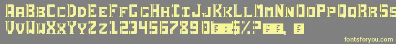 Sai19Serif Font – Yellow Fonts on Gray Background