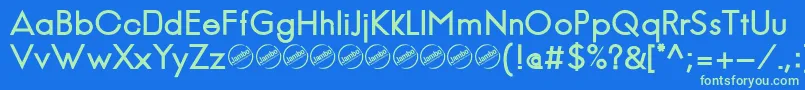 JambeticaBold Font – Green Fonts on Blue Background