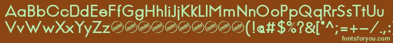 JambeticaBold-fontti – vihreät fontit ruskealla taustalla