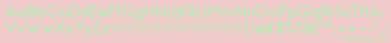 JambeticaBold Font – Green Fonts on Pink Background