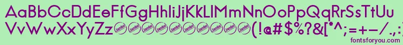 JambeticaBold Font – Purple Fonts on Green Background