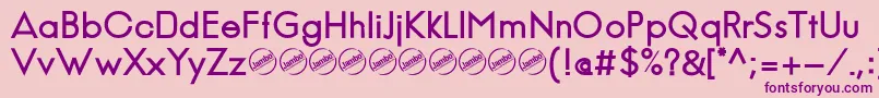 Czcionka JambeticaBold – fioletowe czcionki na różowym tle