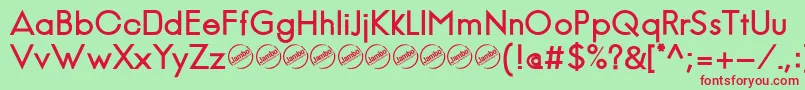 JambeticaBold Font – Red Fonts on Green Background