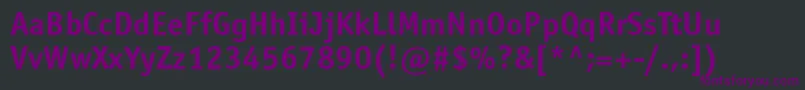 Шрифт OfficinasansbttBold – фиолетовые шрифты на чёрном фоне