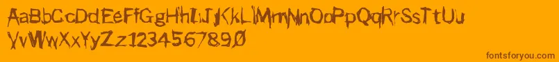 fuente Punker – Fuentes Marrones Sobre Fondo Naranja