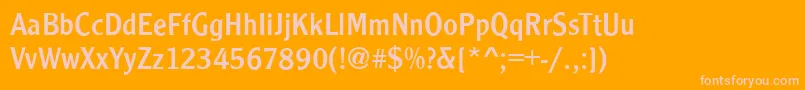 Police CleargothicRegular – polices roses sur fond orange