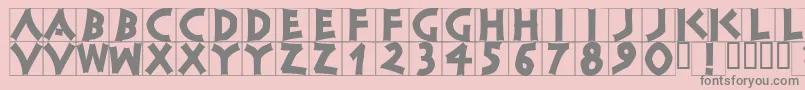 fuente Classicapsbrickblack – Fuentes Grises Sobre Fondo Rosa