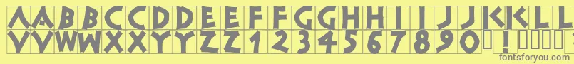 Classicapsbrickblack Font – Gray Fonts on Yellow Background