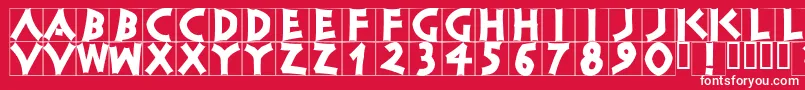 Classicapsbrickblack Font – White Fonts on Red Background