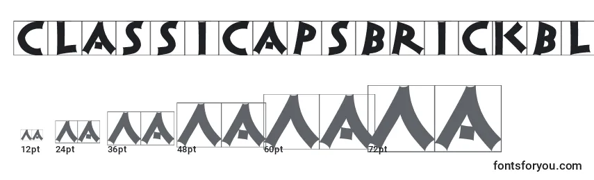Classicapsbrickblack Font Sizes