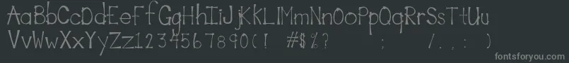 フォントMarinade – 黒い背景に灰色の文字
